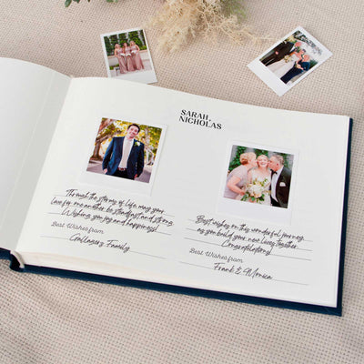 Wedding Photo Guest Book with Twill Cover and C5 Design