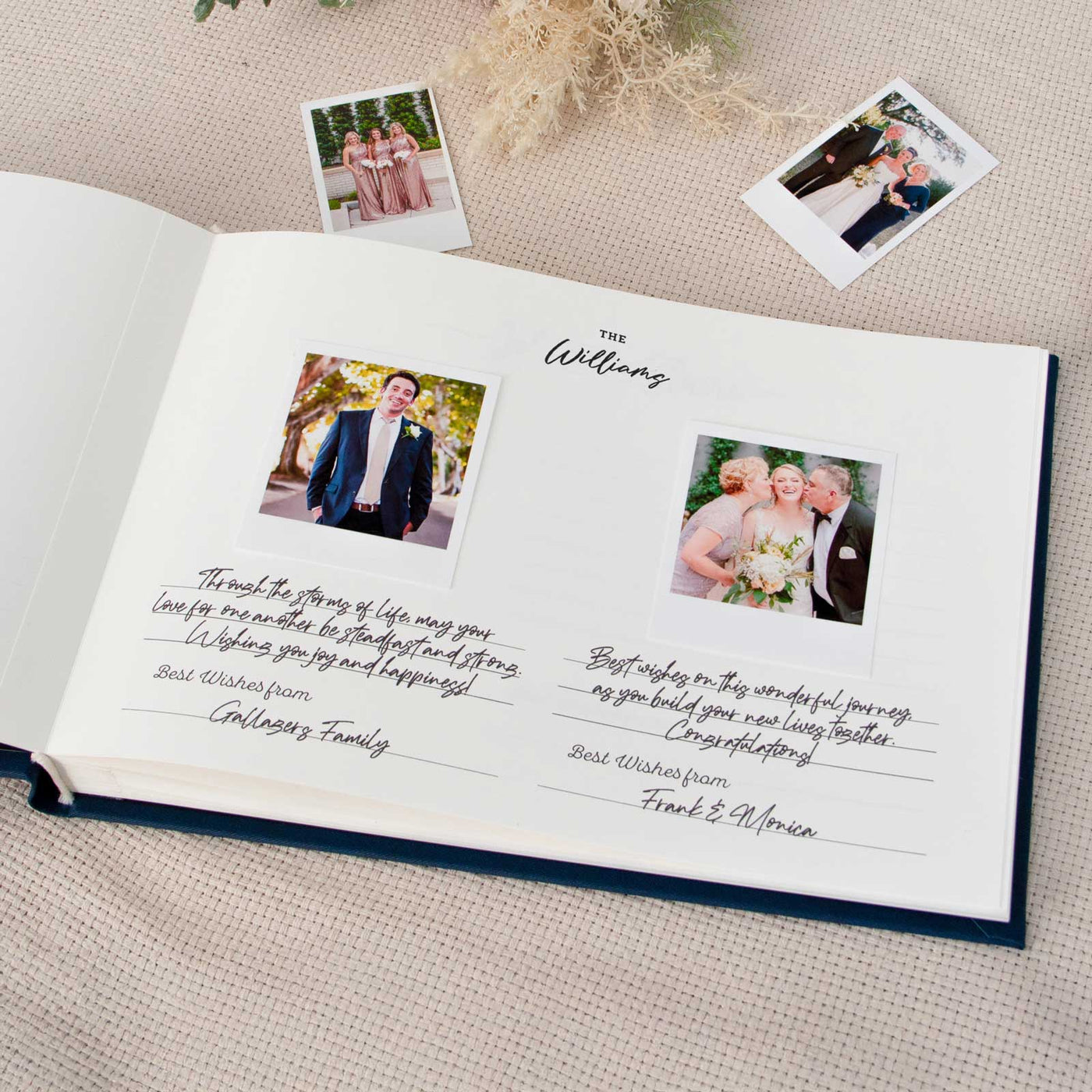 Wedding Photo Guest Book with Twill Cover and C7 Design
