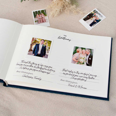 Wedding Photo Guest Book with Twill Cover and C7 Design
