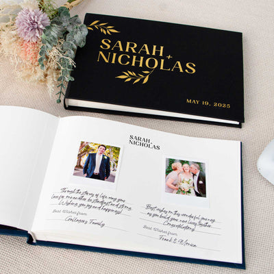 Wedding Photo Guest Book with Twill Cover and C5 Design