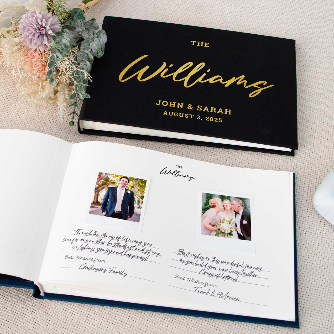 Wedding Photo Guest Book with Twill Cover and C7 Design