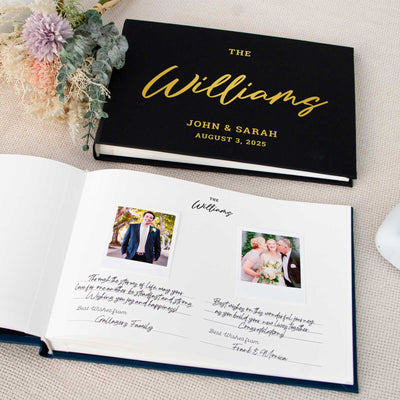 Wedding Photo Guest Book with Twill Cover and C7 Design