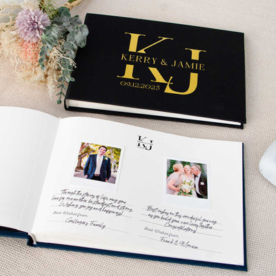 Wedding Photo Guest Book with Twill Cover and W8 Design